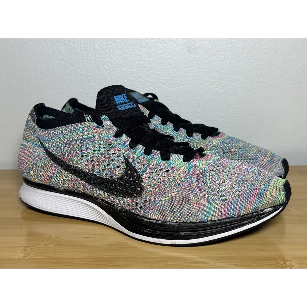 Size 9.5 - Nike Flyknit Racer‎ Multi-Color 2.0 - Men 526628-304